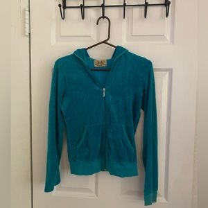 Juicy Couture Teal Hoodie Medium